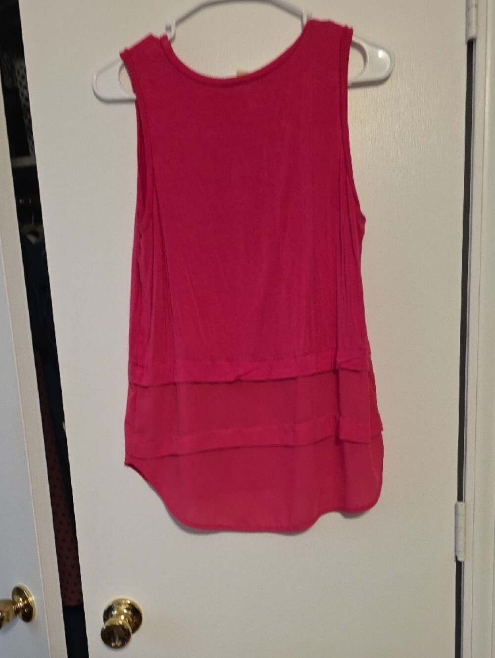 Michael Kors Fuchsia Tiered Sleeveless Tank - Picture 5 of 5